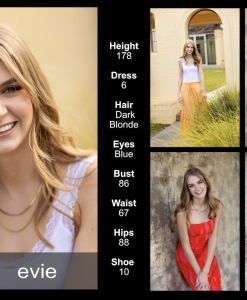 Comp Card Eviepng